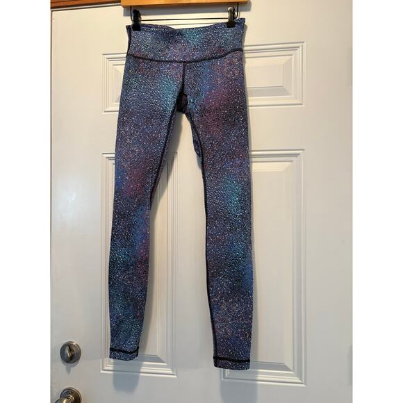 Lululemon Wunder Under Leggings Strive Mermaid Galaxy Splatter Size 6 - Picture 1 of 5